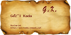 Gál Kada névjegykártya